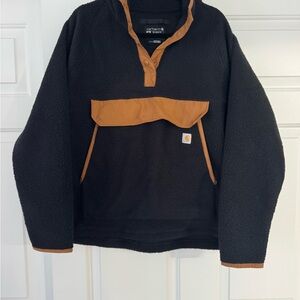 Carhartt Black and Tan Fleece Jacket